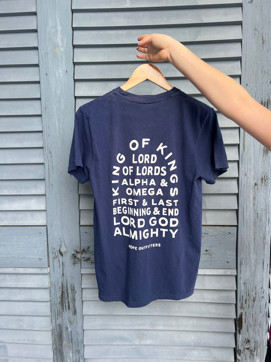 Navy Names of God Tee